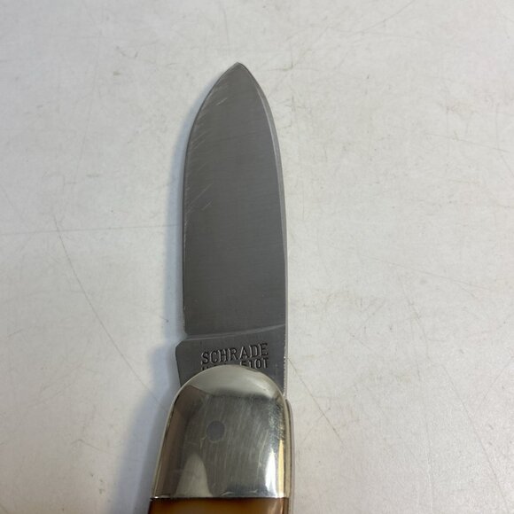 Schrade USA 51OT Old Timer Pocket Lockback Folding Knife 3 3/8 In Blade Sheath - Picture 4 of 15